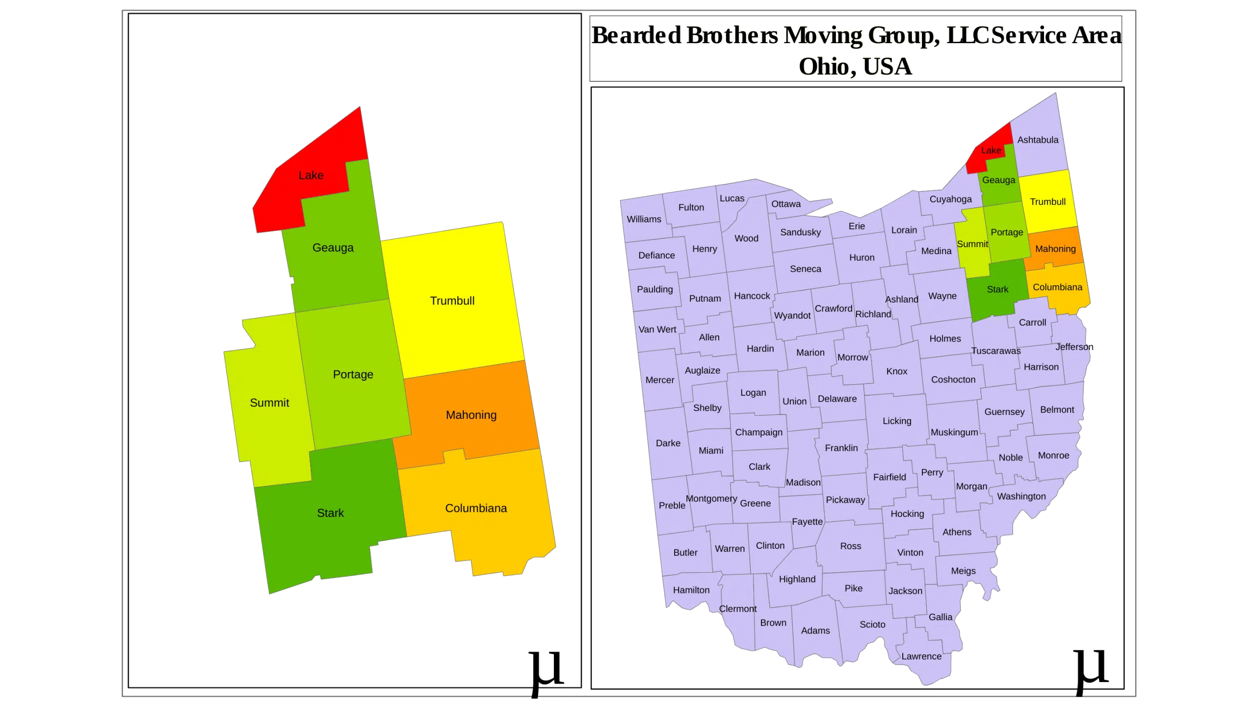 Map bearded brothers ohio map